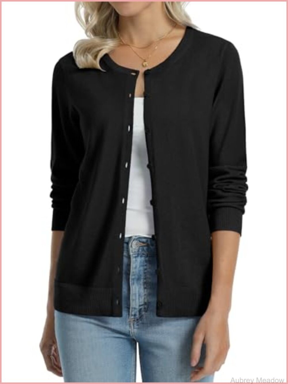 100% Cotton Lightweight Cardigan Long Sleeve Button Down Sweater